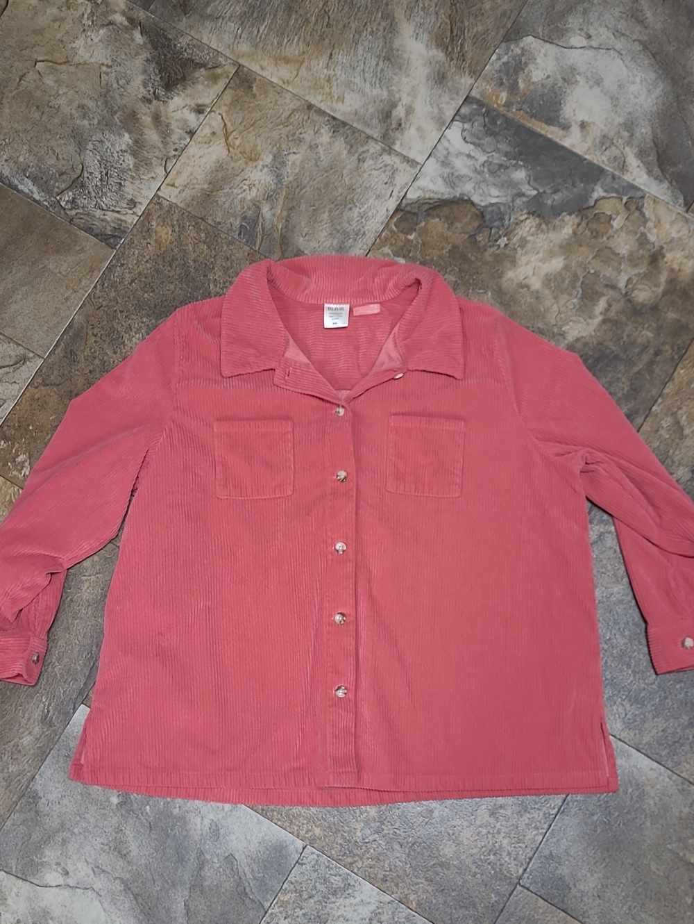Blair Brand Coral Ribbed Corduroy Shacket. 2XL Womans